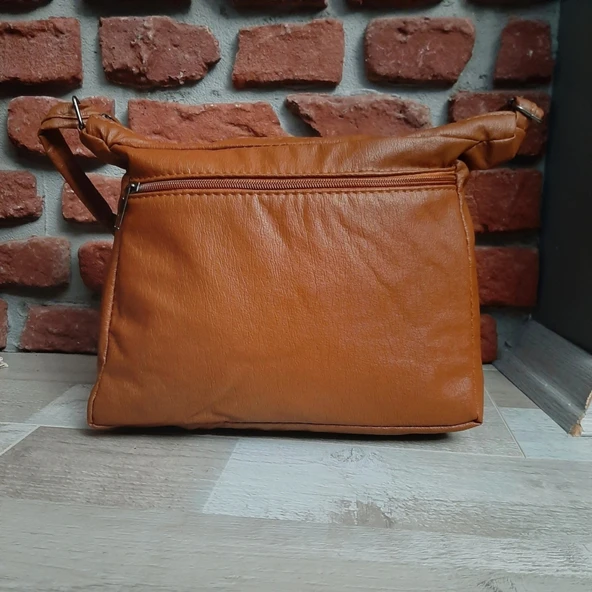 Bayan Çapraz Omuz Çantası Taba Gvn-0098 - Resim 4