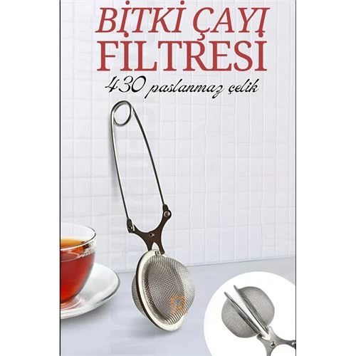 Kıskaçlı Bitki Çayı Filtresi Top Çay Demliği Çay Filtresi Maşası ürün görseli 1