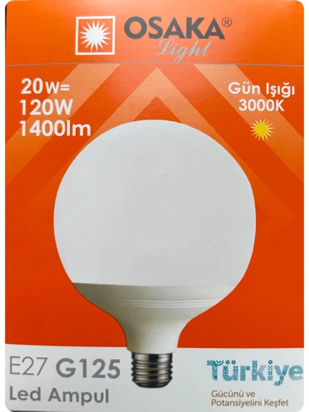 Osaka 20W (120W) 3000K (Sarı Işık) E27 Duylu (Kalın Duy) Glop Led Ampul ürün görseli 1