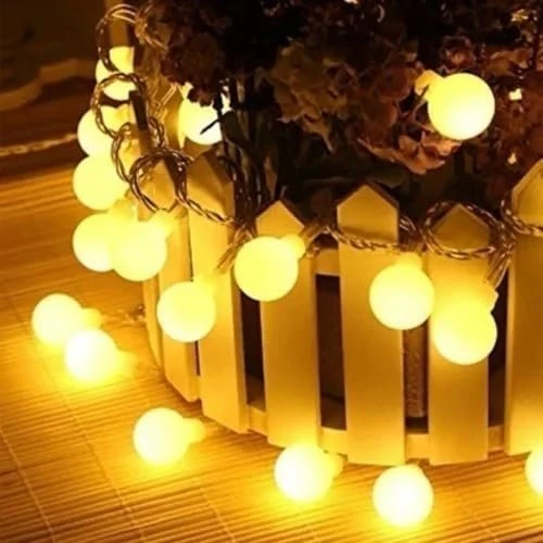 Brokoli Home 3m 20 Led Beyaz Top Gün ışığı Pilli Aç/Kapa Modlu Gün Işığı Dekoratif ürün görseli 1