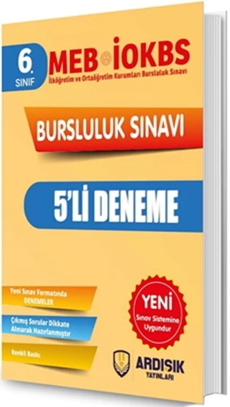 6. Sınıf Bursluluk Deneme Sınavı Ardışık Yayınları ürün görseli 1