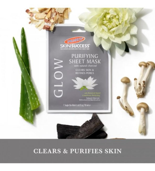 Palmers Skin Success Glow Purifying Sheet Mask 18 ml ürün görseli 1
