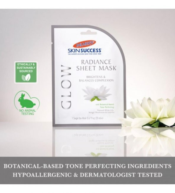 Palmers Skinsuccess Glow Rahiance Sheet Mask 20 ml ürün görseli 1