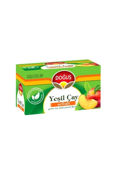 Doğuş Şeftalili Yeşil Bardak Poşet Çay 20'li X 3 ürün görseli 1