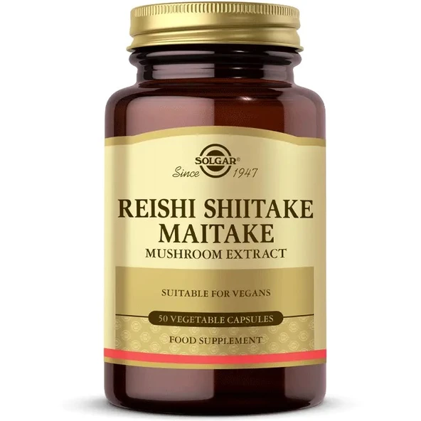 Solgar Reishi Shiitake Maitake Mushroom Extract 50 Kapsül ürün görseli 1