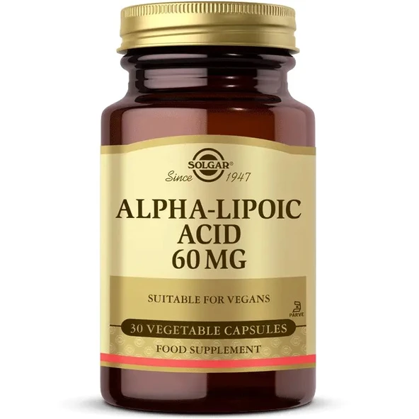 Solgar Alpha Lipoic Acid 60 Mg 60 Kapsül ürün görseli 1