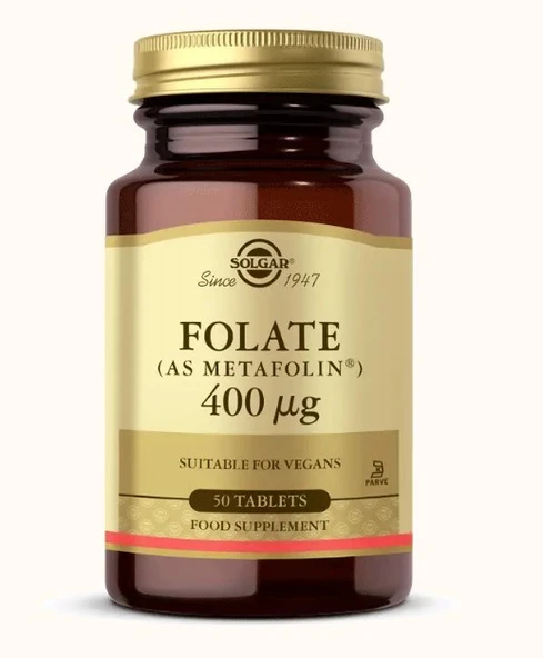 Solgar Folate (Metafolin®) 400 Mcg 50 Tablet ürün görseli 1