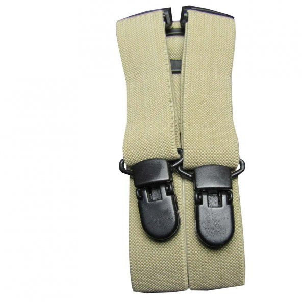 çocuk pantolon askısı bej rengi unisex model ürün görseli 1