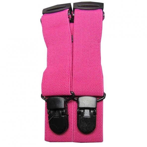 çocuk pantolon askısı pembe koyu unisex model ürün görseli 1