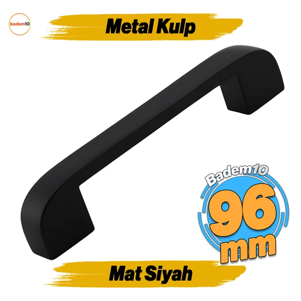 Zehra Kulp 96 mm Siyah Metal Mutfak Mobilya Çekmece Mutfak Dolap Dolabı Kulpları Kapak Kulbu 9.6 cm ürün görseli 1