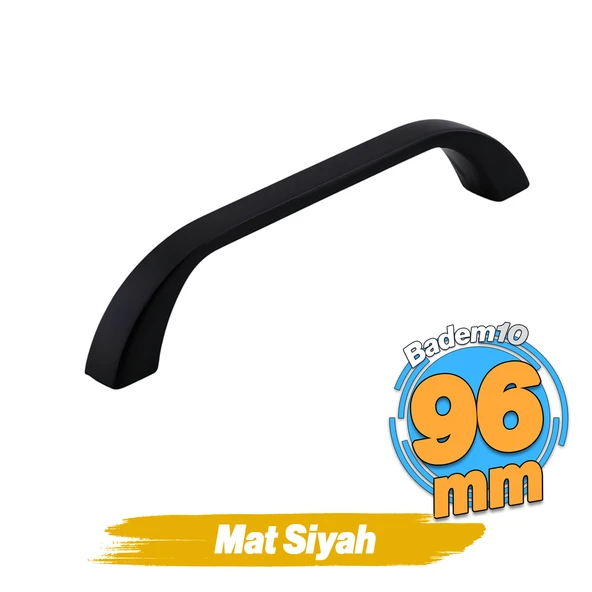 Göksu Kulp 96 mm Siyah Metal Mutfak Mobilya Çekmece Mutfak Dolap Dolabı Kulpları Kapak Kulbu 9.6 cm ürün görseli 1