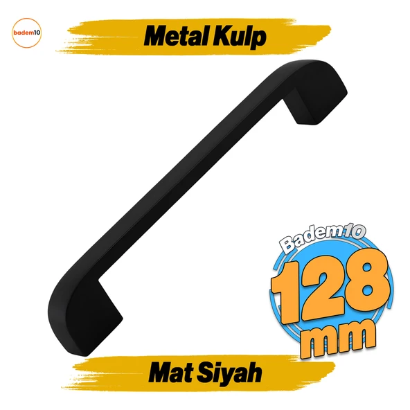 Zehra Kulp 128 mm Siyah Metal Mutfak Mobilya Çekmece Mutfak Dolap Dolabı Kulpları Kapak Kulbu 12.8 cm ürün görseli 1