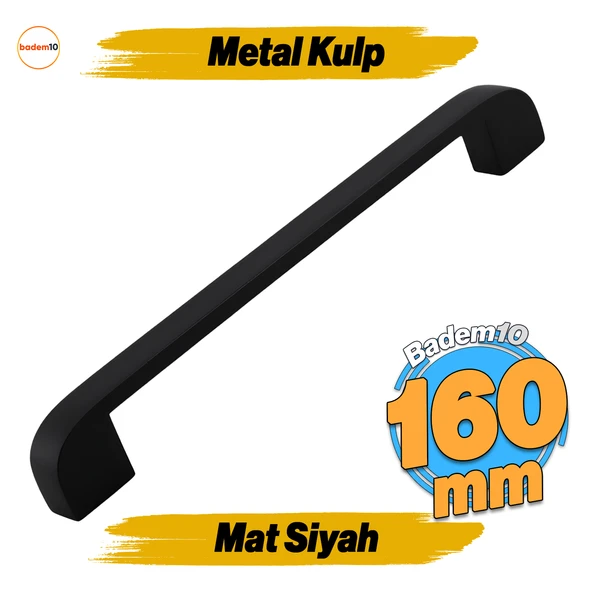 Zehra Kulp 160 mm Siyah Metal Mutfak Mobilya Çekmece Mutfak Dolap Dolabı Kulpları Kapak Kulbu 16 cm ürün görseli 1
