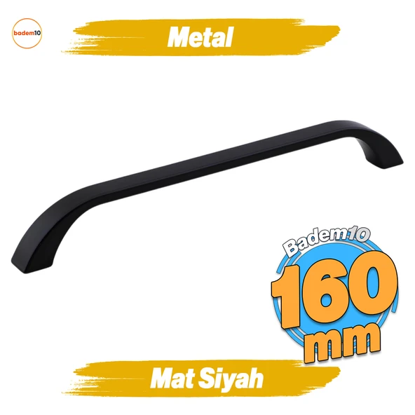 Göksu Kulp 160 mm Siyah Metal Mutfak Mobilya Çekmece Mutfak Dolap Dolabı Kulpları Kapak Kulbu 16 cm ürün görseli 1