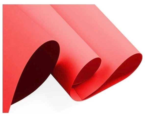 Fon Kartonu 50X70 Kırmızı 160 gr Rulo Şeklinde - 5 adet ürün görseli 1