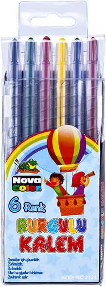 Nova Color Burgulu Boya Kalemi 6 lı - 2 paket ürün görseli 1