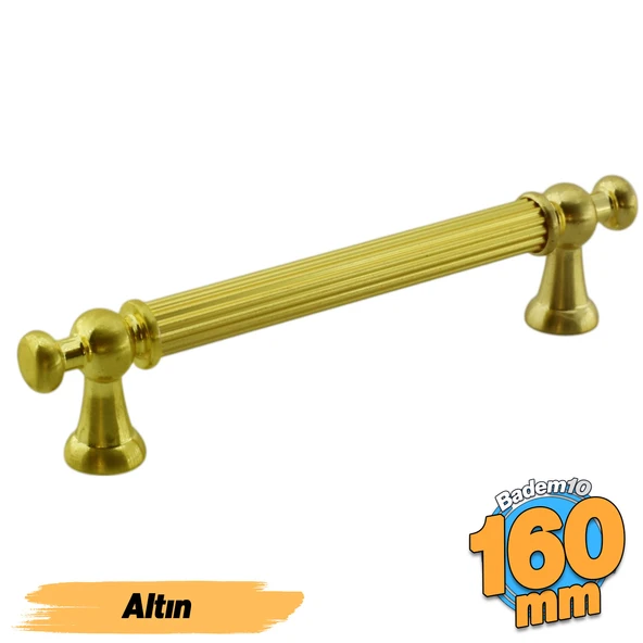 Selçuklu (160 mm - 16 cm) Gold Metal Mobilya Mutfak Çekmece Dolap Dolabı Kulbu Kulpu Kulpları ürün görseli 1