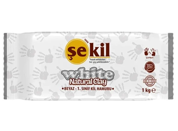 Şekil Seramik Kil Hamuru 1000 Gr Beyaz 1 kg - 2 adet ürün görseli 1