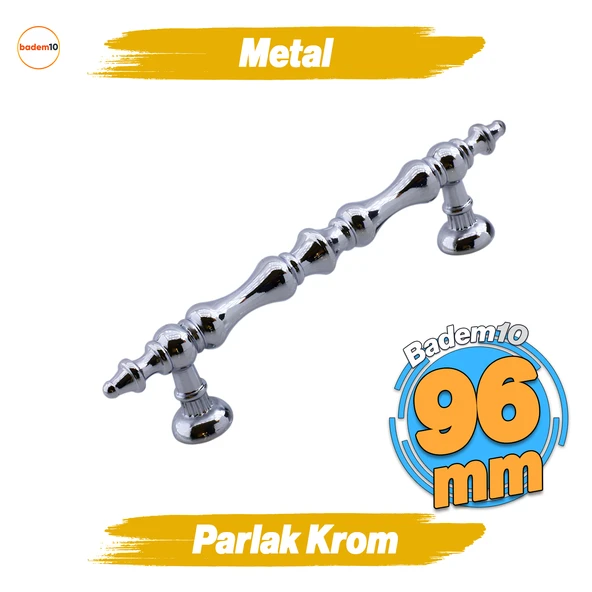Nilay Parlak Krom Metal Kulp 96 mm - 9.6 cm Mobilya Çekmece Mutfak Dolabı Dolap Kulpları Kulbu Kulpu ürün görseli 1