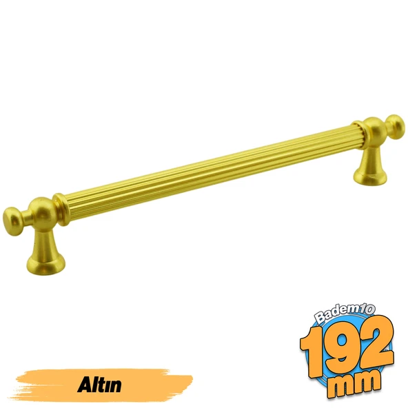 Selçuklu (192 mm - 19.2 cm) Gold Metal Mobilya Mutfak Çekmece Dolap Dolabı Kulbu Kulpu Kulpları ürün görseli 1