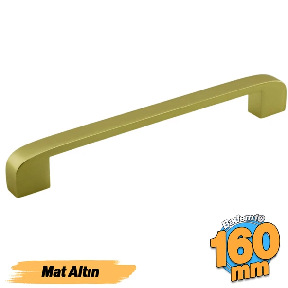 Zehra (160 mm - 16 cm) Mat Gold Metal Mobilya Mutfak Çekmece Dolap Dolabı Kapak Kulbu Kulpu Kulpları ürün görseli 1