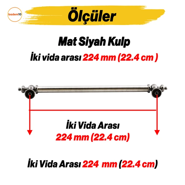 Osmanlı (224 mm) Eskitme Antik Nikel Metal Mobilya Mutfak Çekmece Dolap Dolabı Kulbu Kulpu Kulpları ürün görseli 1