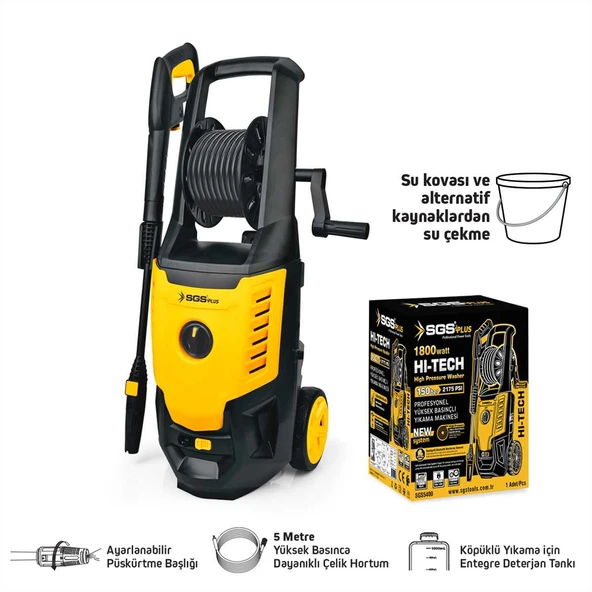 SGS5400 Elektrikli 150 BAR Basınçlı Yıkama Makinesi 1800 WATT ürün görseli 1