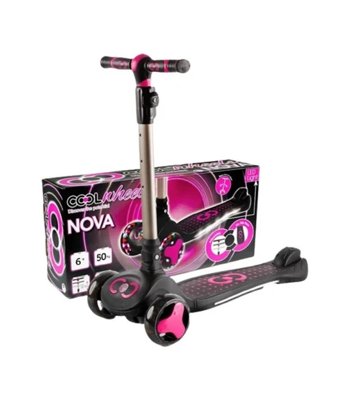 Scooter Cool Wheels Işıklı Pembe Nova Scooter 5+ - Resim 3