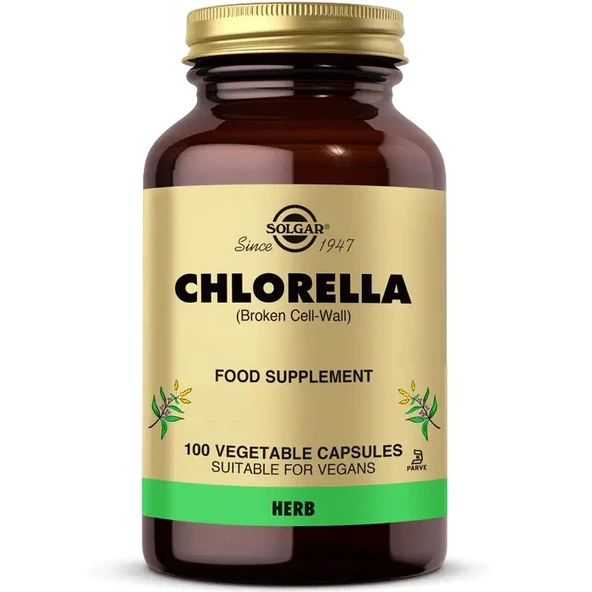 Solgar Chlorella 100 Kapsül ürün görseli 1