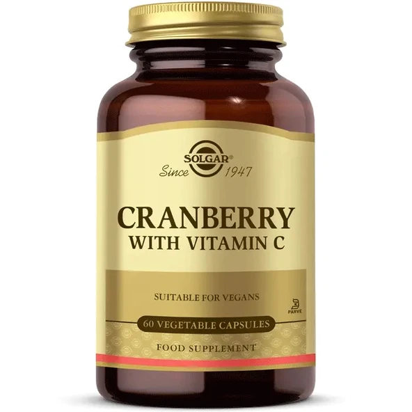 Solgar Cranberry with Vitamin C 60 Kapsül ürün görseli 1