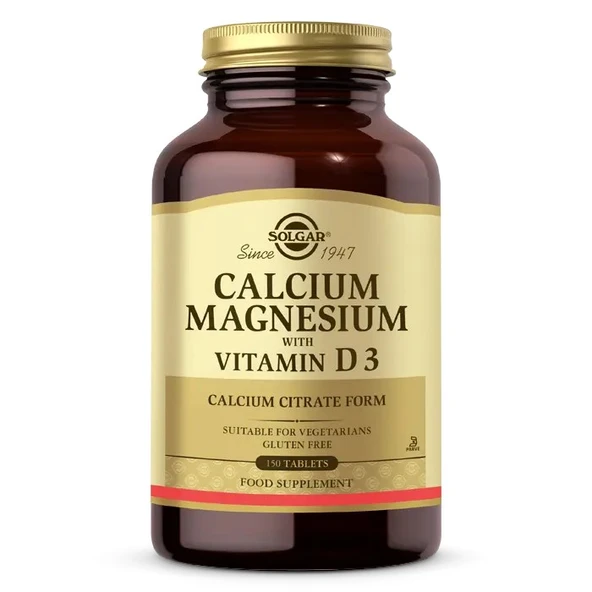 Solgar Calcium Magnesium with Vitamin D3 150 Tablet ürün görseli 1