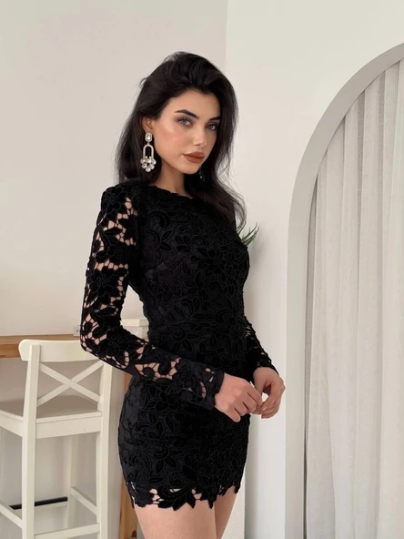 Suff Çiçek Detaylı Elbise - Resim 6