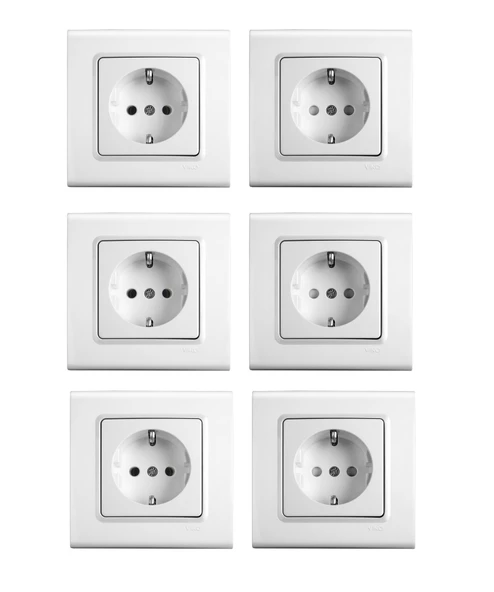 Viko topraklı priz seti takımı 6 lı set çerçeveli ürün görseli 1