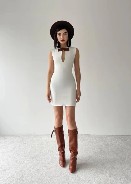 Nadia Kemerli Mini Elbise - Resim 4