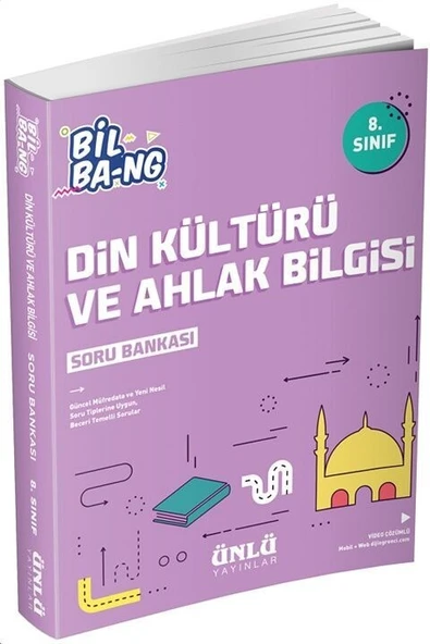 8. Sınıf Din Kültürü ve Ahlak Bilgisi Bil Bang Soru Bankası Ünlü Yayıncılık ürün görseli 1