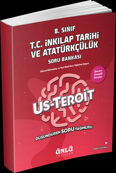 8. Sınıf T.C. İnkılap Tarihi ve Atatürkçülük Us-Teroit Soru Bankası Ünlü Yayıncılık ürün görseli 1