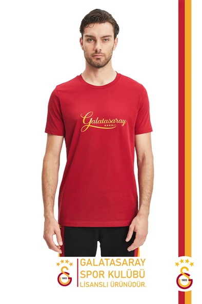 Galatasaray Orijinal Lisanslı Kırmızı Erkek T-Shirt ürün görseli 1