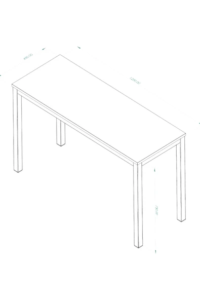 Arpelia Balkon Masası 120X45 CM - Resim 6