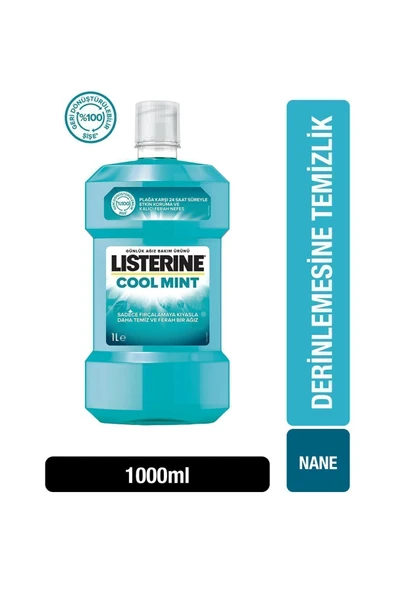 Listerine Coolmint Ağız Bakım Suyu 1000 ml ürün görseli 1