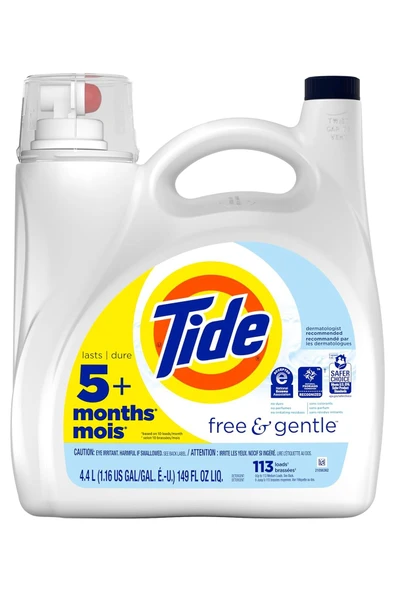 Tide Free & Gentle Sıvı Çamaşır Deterjanı 113 Yıkama 4.4LT ürün görseli 1