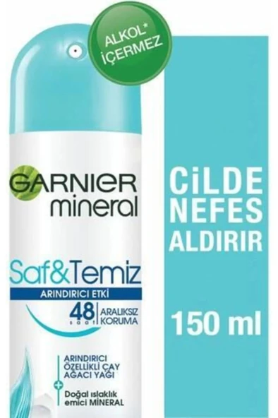 Garnier Anti - Perspirant Kadın Deodorant - Saf & Temiz 150 Ml 3600542035132 ürün görseli 1