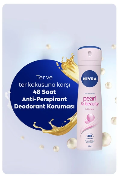 Nivea Pearl & Beauty Deodorant 150 ml - Resim 2