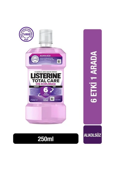 Listerine Total Care Diş Koruması Alkolsüz  Hafif Tat Ağız Bakım Suyu 250 ml ürün görseli 1