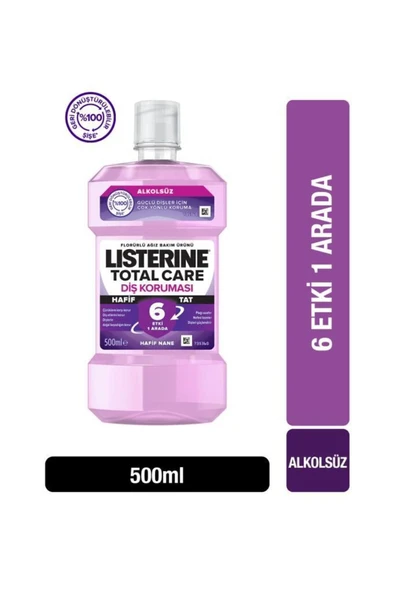 Listerine Total Care Hafif Tat Alkolsüz Ağiz Bakim Suyu 500ml ürün görseli 1