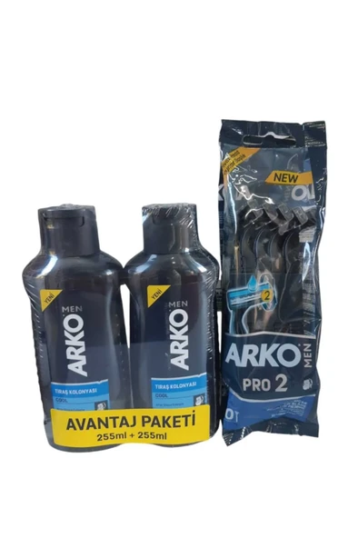 Arko Traş bıçağı 10 lu ve 2 li Traş Kolonyası Avantaj paketi ürün görseli 1