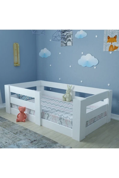Ninnimo Montessori Y19 70x140 Yatak Uyumlu Beyaz Karyola ürün görseli 1