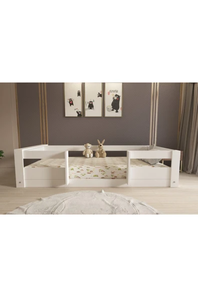 Ninnimo Ninnimo Bebek Odası Yatağı Beyaz Mdf 90x190 Yatak Uyumlu Karyola ürün görseli 1