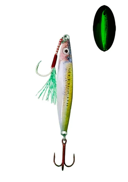 S.F. Sardalya Jig 34g - Sahte Yem Kaşık Rapala -Levrek, Palamut, Lüfer, Çinekop, Turna İçin En İyi Glow Jig Yem ürün görseli 1