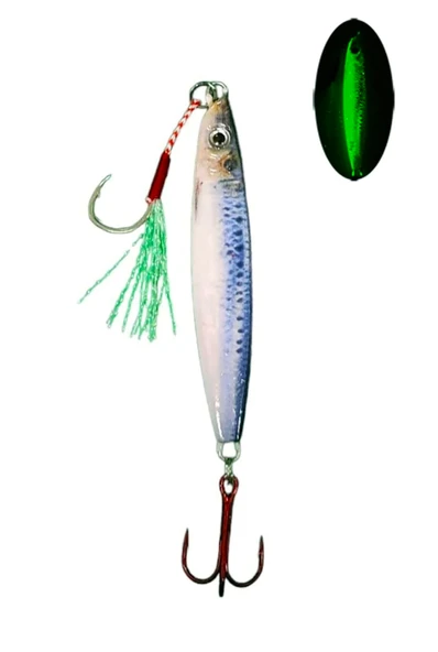 S.F. Sardalya Jig 34g - Sahte Yem Kaşık Rapala -Levrek, Palamut, Lüfer, Çinekop, Turna İçin En İyi Glow Jig Yem ürün görseli 1