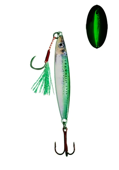 S.F. Sardalya Jig 34g- Sahte Yem Kaşık Rapala -Levrek, Palamut, Lüfer, Çinekop, Turna İçin En İyi Glow Jig Yem ürün görseli 1